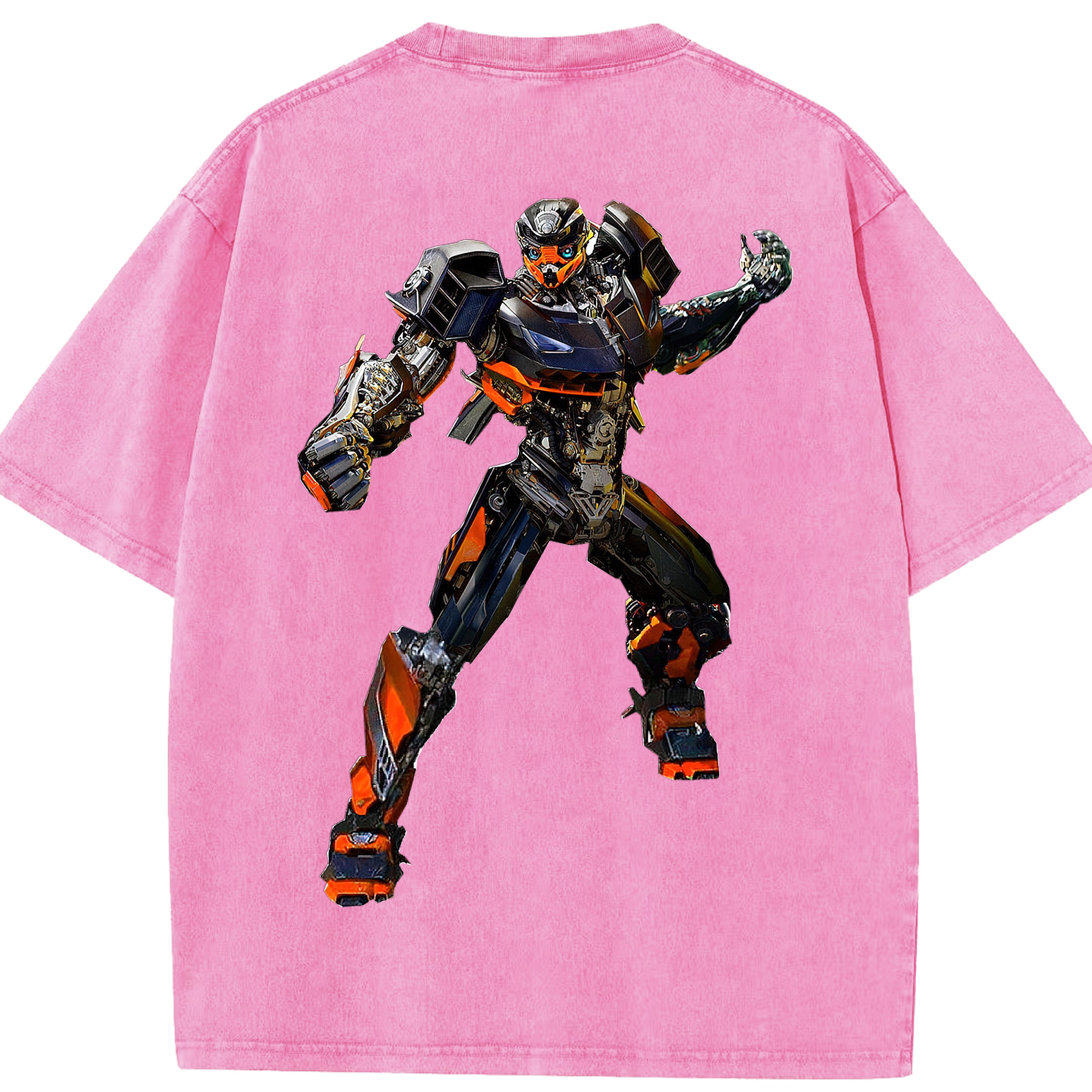 （画像用）  綿100% ヴィンテージ風 半袖Tシャツ（背面プリント）